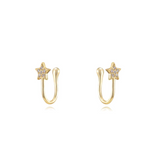 Earcuff Stella Zirconato Argento925 Placcato Oro18k Zirconi Fofo Somani