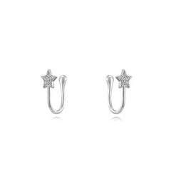 Earcuff Stella Zirconato Argento925 Rodiato Zirconi Fofo Somani