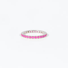 Fedina Argento Rodiato & Zirconi Fucsia Argento 925 Fofo Somani