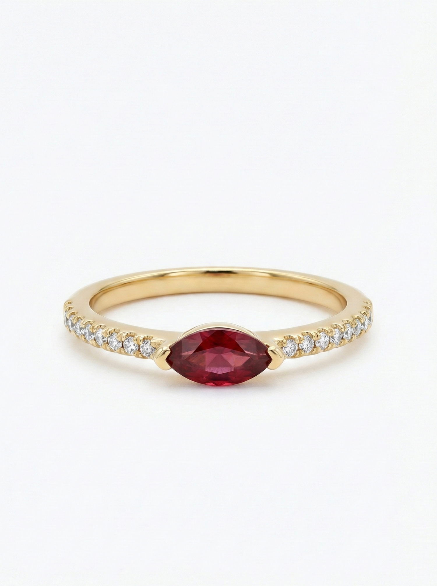 Fedina Aura Marquise Argento925 Placcato Oro18k Zirconi Centrale Marrone Fofo Somani