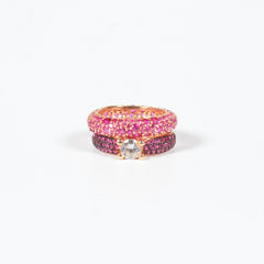 Fedina Solitario con Zirconi Incastonati Rose Argento925 Fofo Somani
