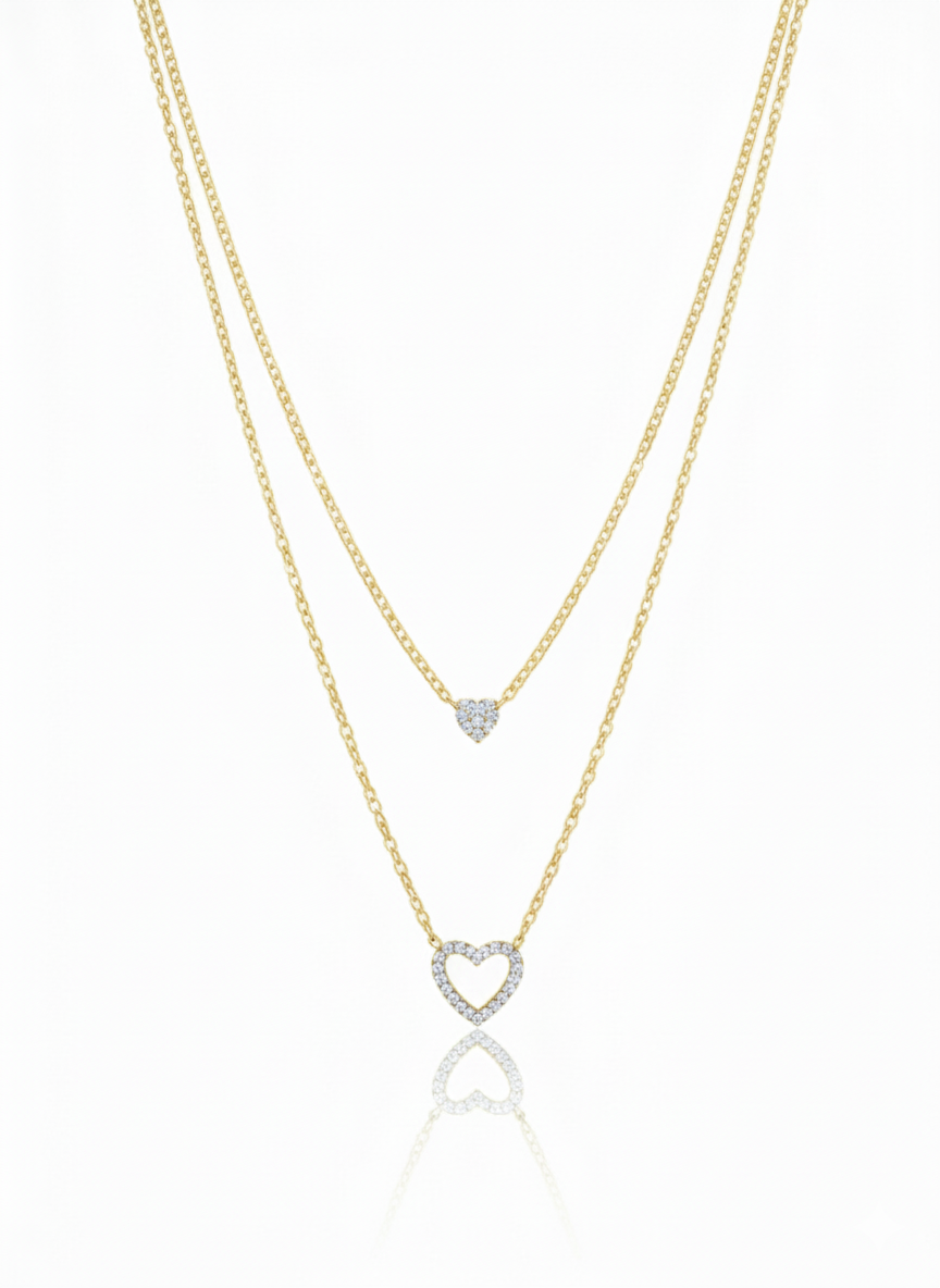 Collana Double Heart