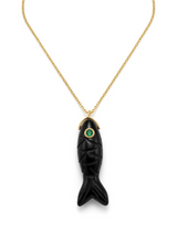 Collana Fish Noir Corta