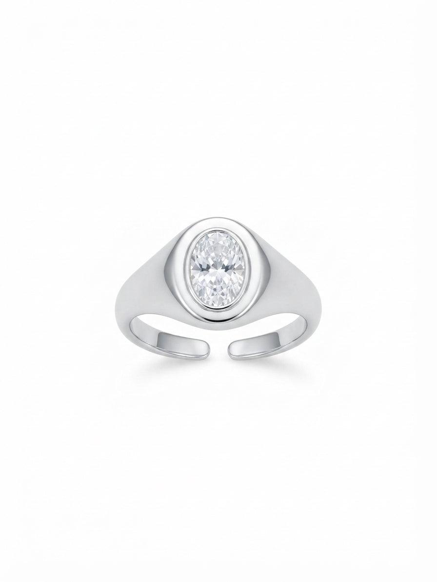 Anello da Mignolo Oval