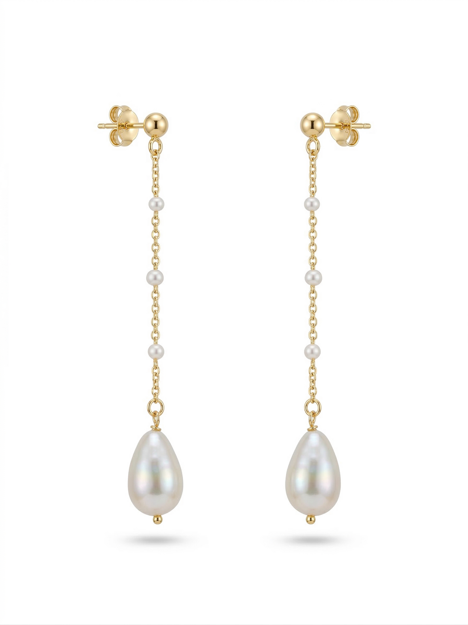 Orecchini Pearl Chain