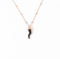 Girocollo Fortunato Rosso o Nero o Oro&Rosso Argento 925 Fofo Somani