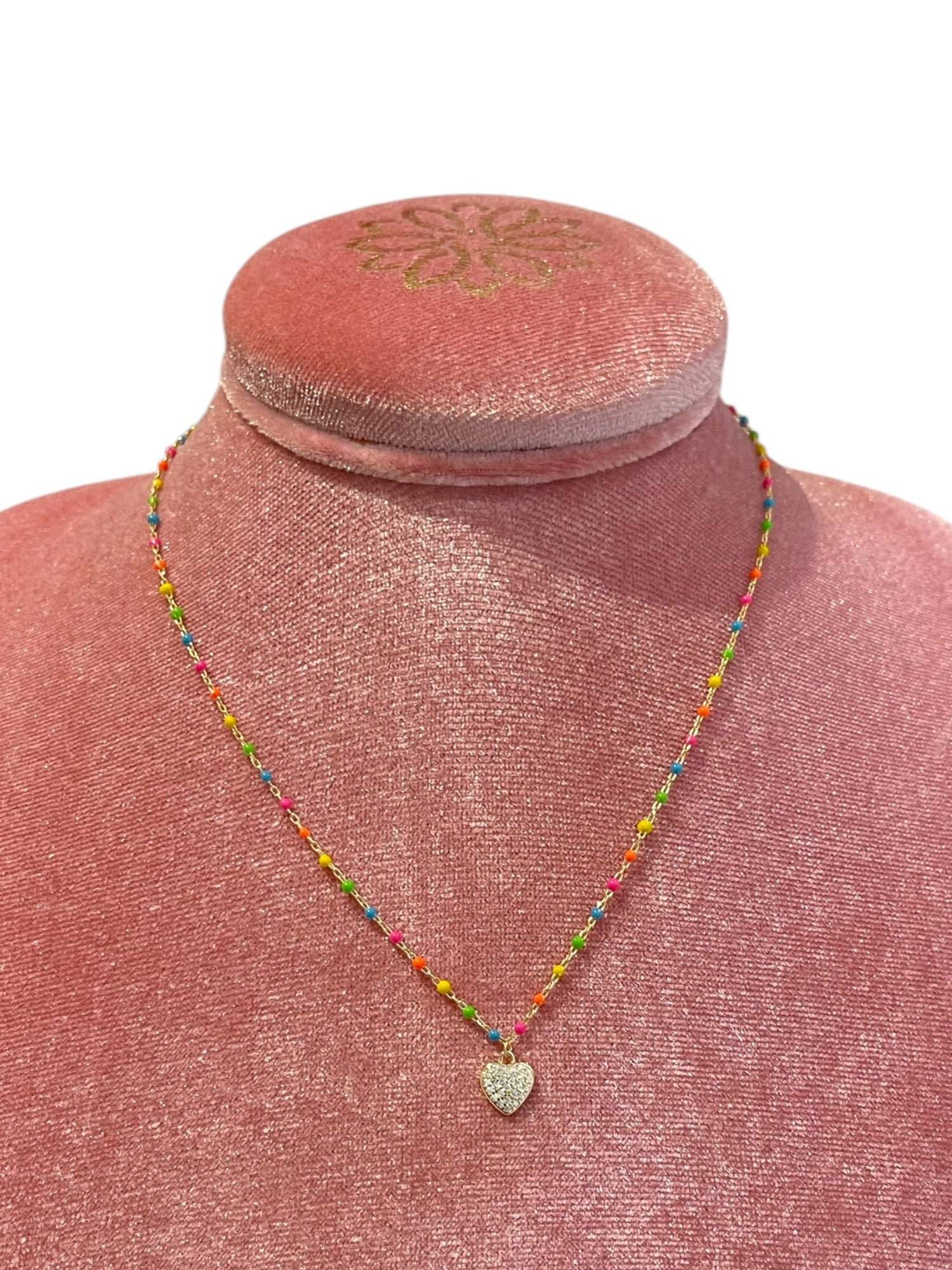 Girocollo Smaltato Multicolor
Cuore Argento925 Placcato Oro18k Zirconi Fofo Somani