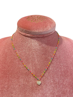 Girocollo Smaltato Multicolor
Cuore Argento925 Placcato Oro18k Zirconi Fofo Somani