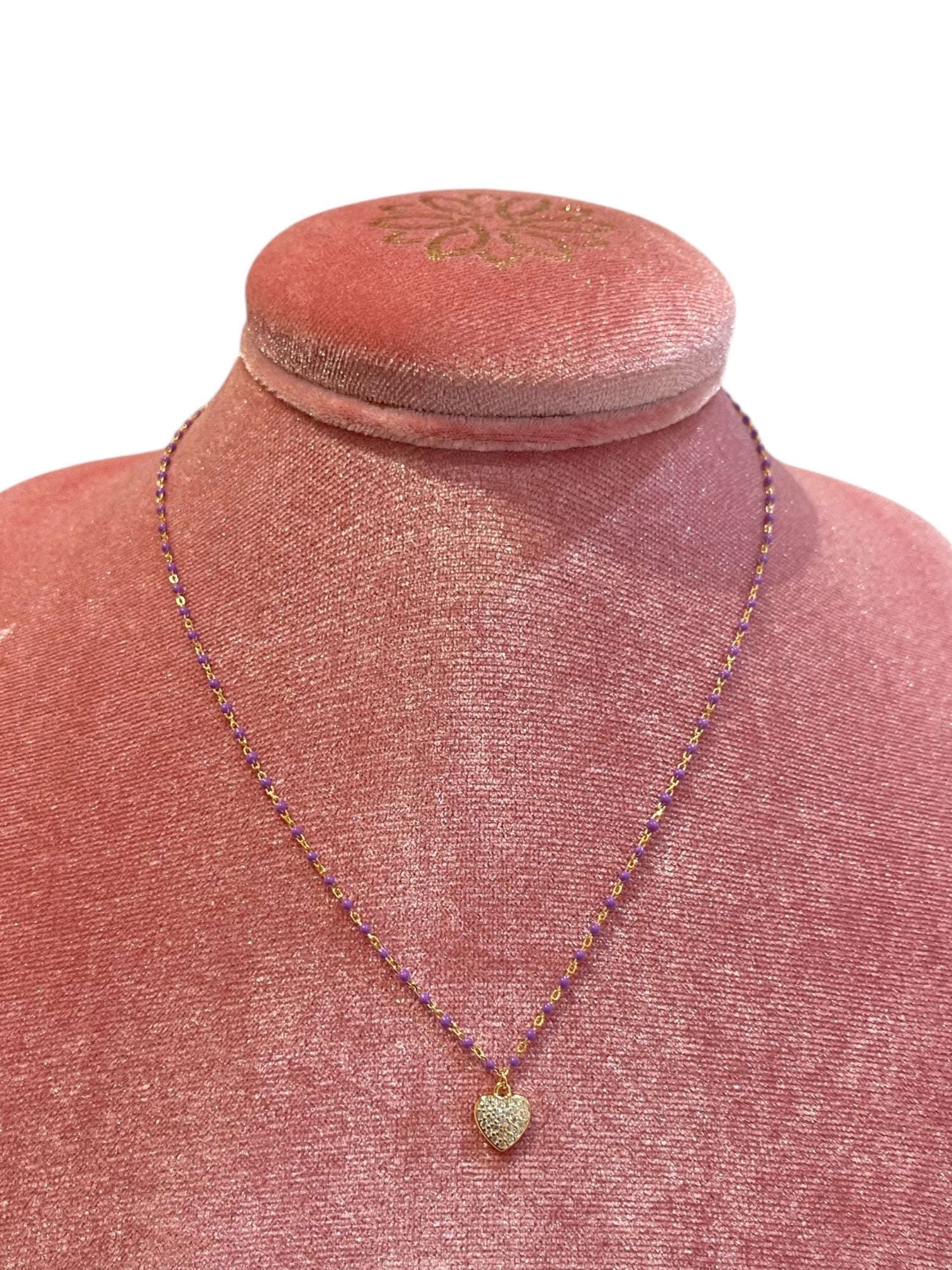 Girocollo Smaltato Viola
Cuore Argento925 Placcato Oro18k Zirconi Fofo Somani