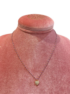 Girocollo Smaltato Viola
Cuore Argento925 Placcato Oro18k Zirconi Fofo Somani