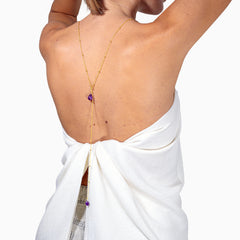 Laccio con Gocce - Ametista argento 925 rodiato gocce di ametista naturale Fofo Somani 3