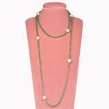 Light Green & Pearls Collana Fofo Somani