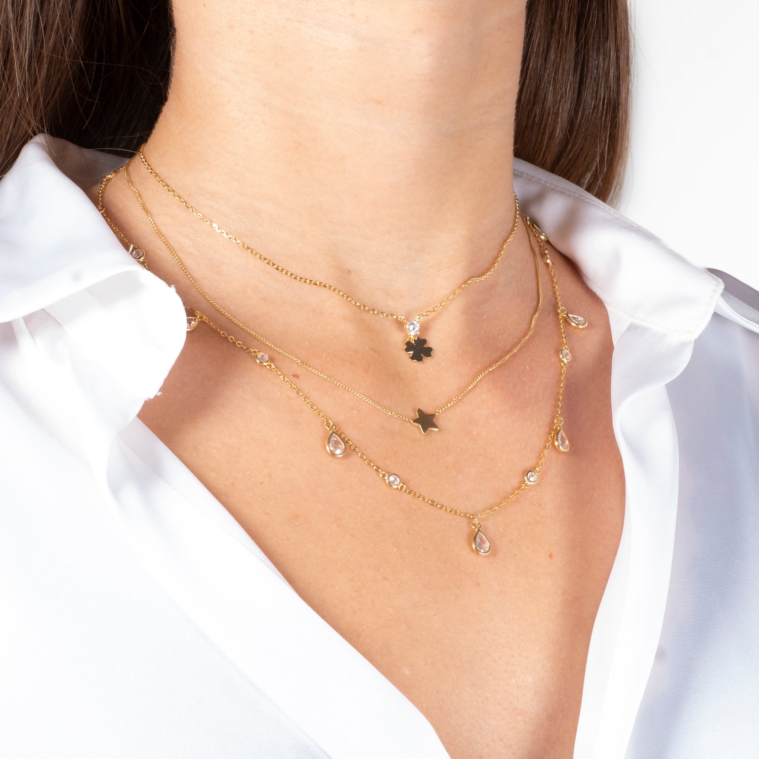 Girocollo Gocce Incastonate