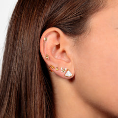 Mono Orecchino Butterfly argento 925 placcato oro 18k e smalto Fofo Somani Modella