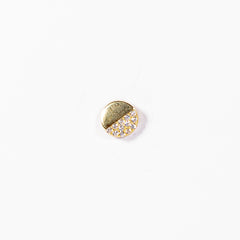 Mono Orecchino Circle in argento 925 Placcato oro 18k&nbsp;e zirconi Fofo Somani