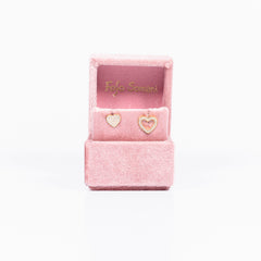 Mono Orecchino Cuore Argento 925 Placcato Oro con Zirconi Fofo Somani confezione