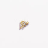 Mono Orecchino Cuore Design argento 925 placcato oro 18k&nbsp;e zirconi Fofo Somani 