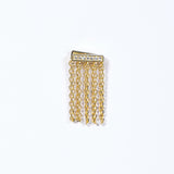 Mono Orecchino Dea Orecchino con catenella in&nbsp;argento 925 placcato oro 18k zirconi Fofo Somani
