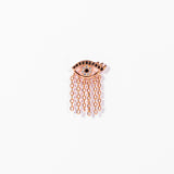 Mono Orecchino Eye argento 925 placcato oro 18k o oro Rosa e zirconi FoFo Somani  2