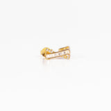 Mono Orecchino Gea argento 925 placcato oro 18k e zirconi baguette Fofo Somani