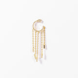 Mono Orecchino Ila Orecchino pendente in argento 925 placcato oro 18k con zirconi Fofo Somani