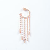 Mono Orecchino Ila Orecchino pendente in argento 925 placcato oro rosa con zirconi Fofo Somani