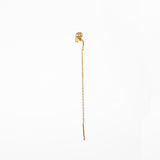 Mono Orecchino Lettera Cerchietto con catenella in argento 925 placcato oro 18k Fofo Somani