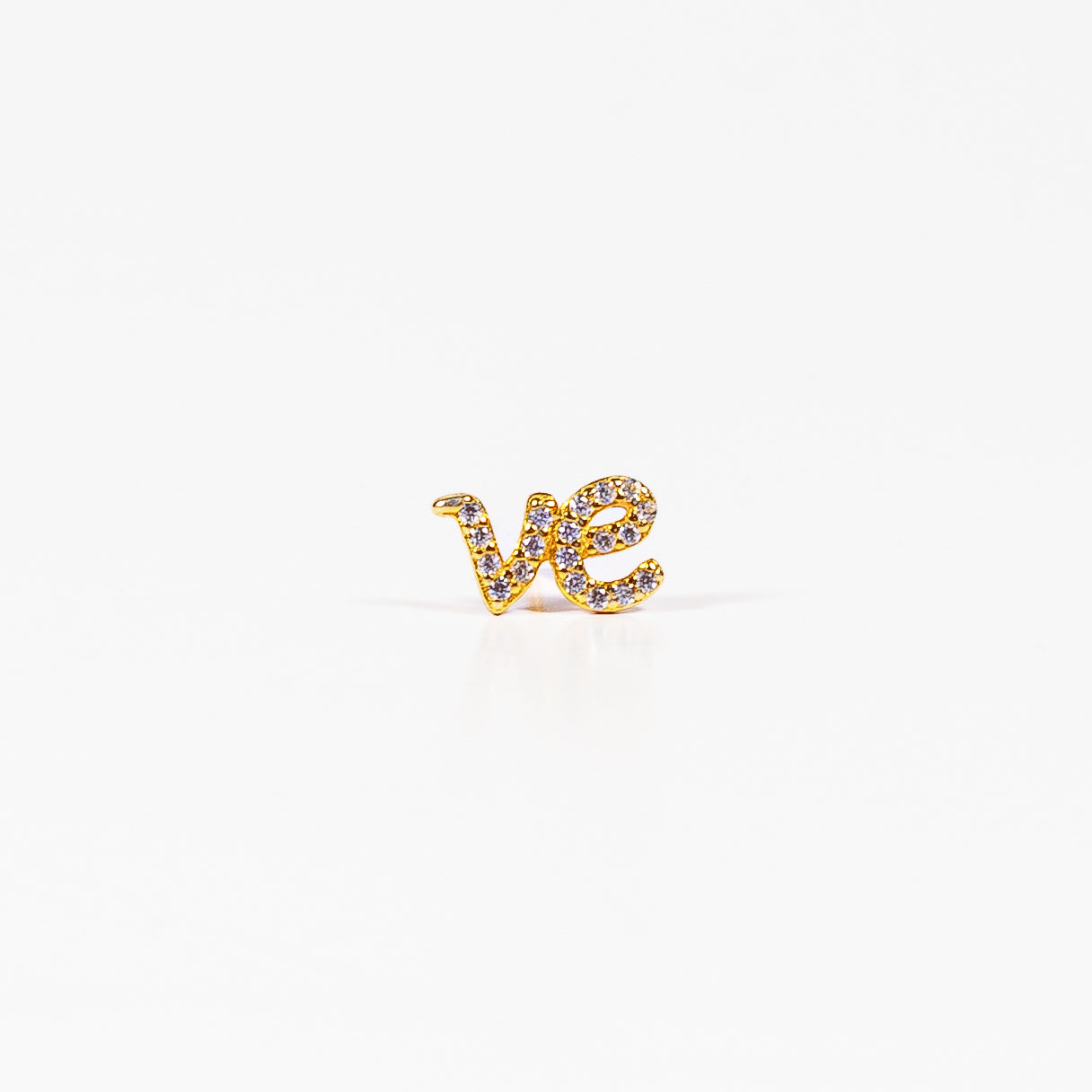 Mono Orecchino Lo...Ve Orecchino “Ve” in argento925 placcato oro 18k e zirconi Fofo Somani