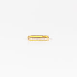Mono Orecchino Rita argento 925 placcato oro 18k e zirconi baguette Fofo Somani
