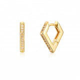 Mono Orecchino Spiga_argento 925 placcato oro 18k e zirconi Fofo Somani