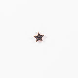 Mono Orecchino Stella Small  argento 925 placcato oro rosa o oro 18k con zirconi Neri Fofo Somani