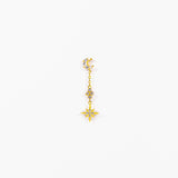 Mono Orecchino Universe Mono orecchino in argento 925 placcato oro 18k e zirconi Fofop Somani