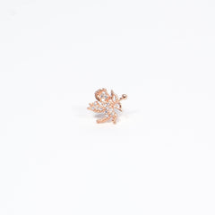 Mono Orecchino Cupido Argento 925 Placcato Oro Rosa e Zirconi Bianchi Fofo Somani