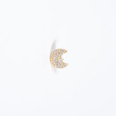 Monorecchino Luna Medium Argento 925 placcato Oro Fofo Somani