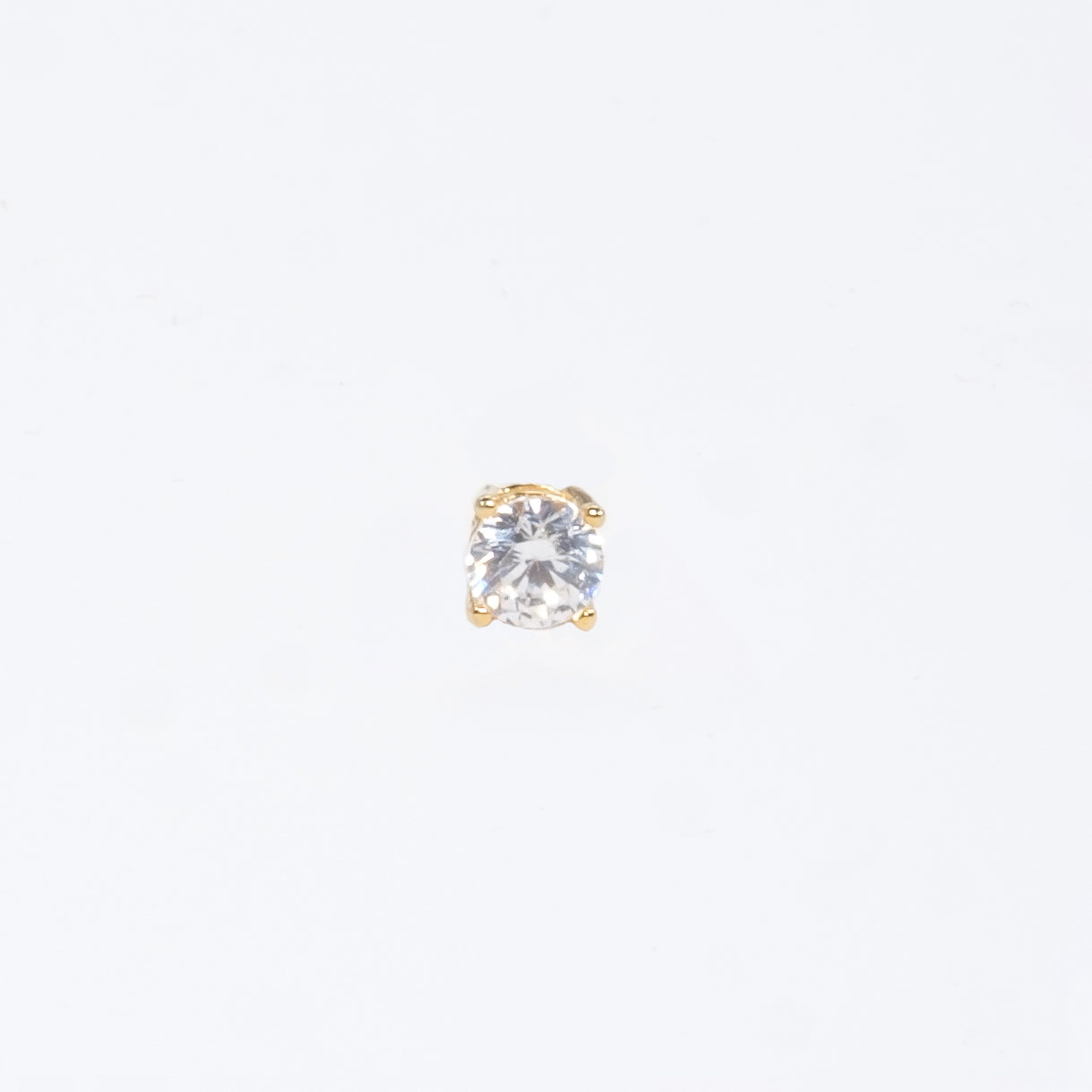 Monorecchino Puntoluce Small Argento 925 Placcato oro 18k Zircone Fofo Somani