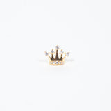 Mono Orecchino Queen Argento 925 placcato Oro con Zirconi Fofo Somani
