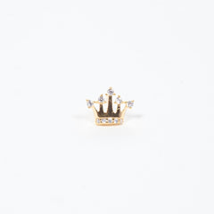 Mono Orecchino Queen Argento 925 placcato Oro con Zirconi Fofo Somani