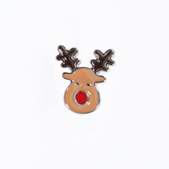 Monorecchino Renna Argento 925 Smalto Natale Fofo Somani