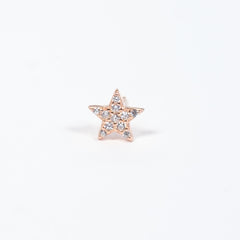 Monorecchino Stella Small Argento 925 placcato Oro Rosa con Zirconi Fofo Somani