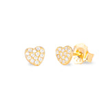 Monorecchino Cuore Petit Gold Argento925 Placcato Oro18k Zirconi Fofo Somani