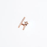 Mono Orecchino Double Star Argento 925 placcato Oro Rosa Fofo Somani