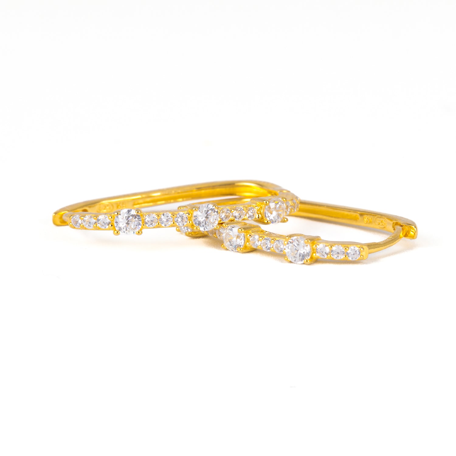 Monorecchino Nes Dettaglio Argento925 Placcato Oro18k Zirconi Fofo Somani