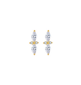 Monorecchino Olivia Argento925 Placcato Oro18k Zirconi Fofo Somani