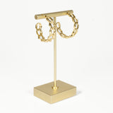 Orecchini Bangle Rigido argento 925 placcato oro 18k con maglia rigida Fofo Somani