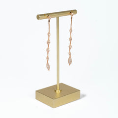 Orecchini Calza Lungo argento 925 placcato oro rosa con zirconi Fofo Somani