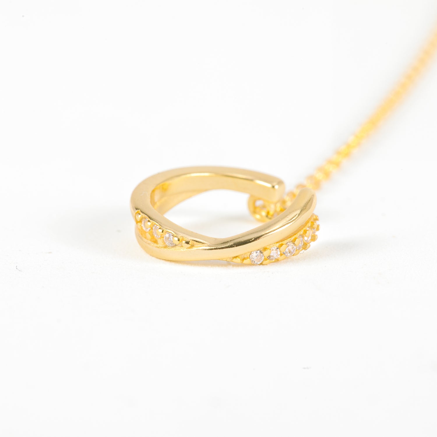 Twist and Glow Dettaglio Orecchino Earcuff Argento925 Placcato Oro18k Fofo Somani