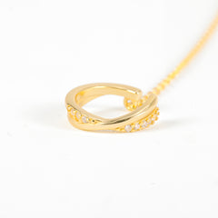 Twist and Glow Dettaglio Orecchino Earcuff Argento925 Placcato Oro18k Fofo Somani