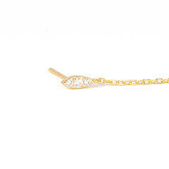 Twist and Glow Dettaglio Perno Orecchino Earcuff Argento925 Placcato Oro18k Fofo Somani